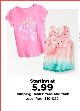 starting at $5.99 jumping beans tees and tank tops. shop now.