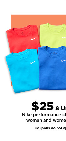 $25 & under Nike performance clothing for women and women's plus. shop now.