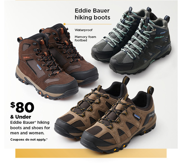 $80 & under Eddie Bauer hiking boots and shoes for men and women. shop now.