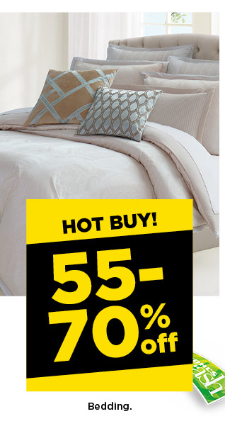 hot buy! 55-70% off bedding. shop now.