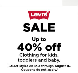 levi's sale. up to 40% off clothing for kids, toddlers and baby. shop now.