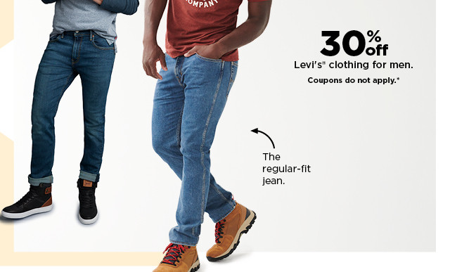 30% off levis clothing for men. coupons do not apply. shop now.