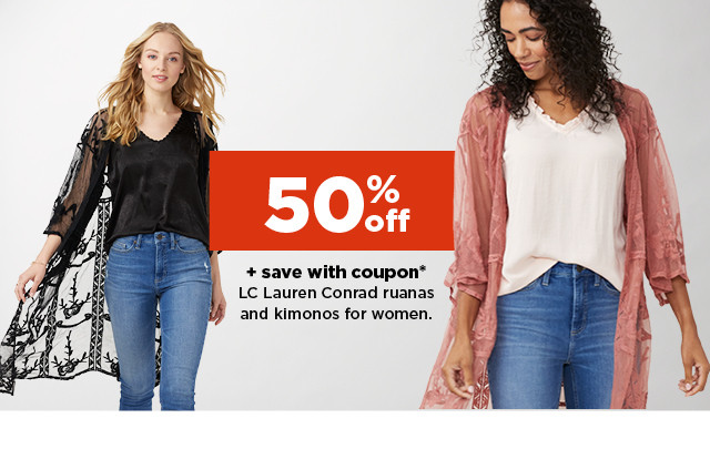 50% off plus save with coupon on LC Lauren Conrad ruanas and kimonos for women. shop now.