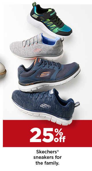 25% off Skechers sneakers for the family. shop now.