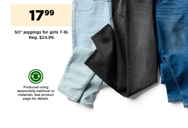 $17.99 so jeggings for girls. shop now.