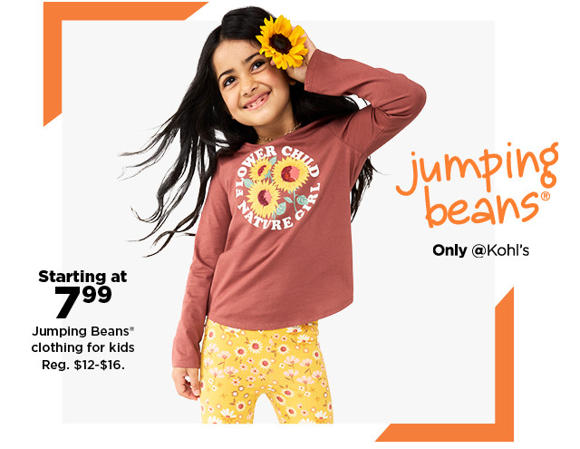 starting at $7.99 jumping beans tees for kids. shop now.