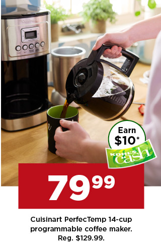 79.99 cuisinart perfectemp 14 cup programmable coffee maker. shop now.