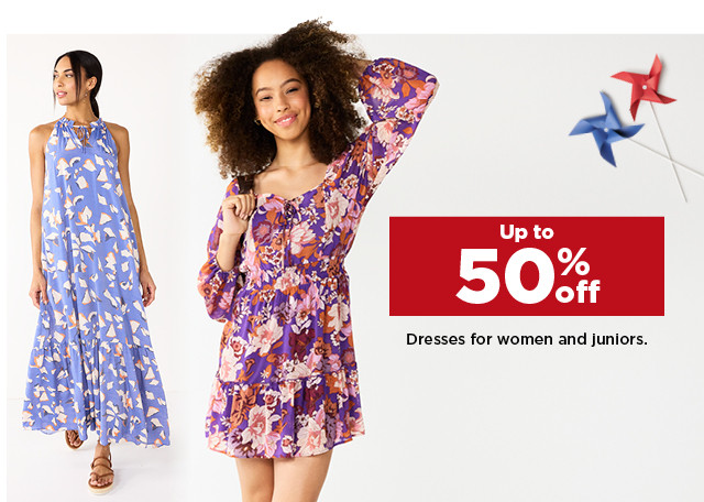 up to 50% dresses for women and juniors. shop now.