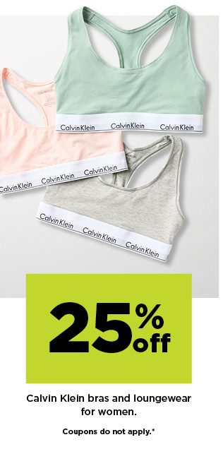 25% off Calvin Klein bras and loungewear for women. shop now.