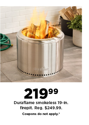 219.99 duraflame smokeless 19 inch fire pit. shop now.