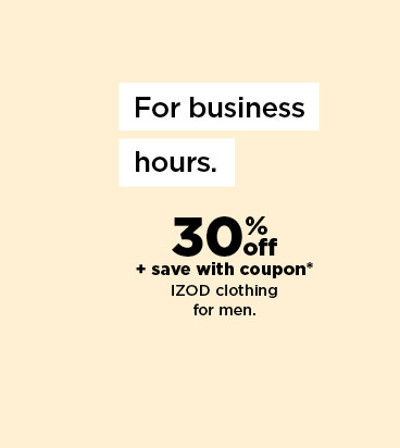 30% off plus save with coupon on izod clothing for men. shop now.