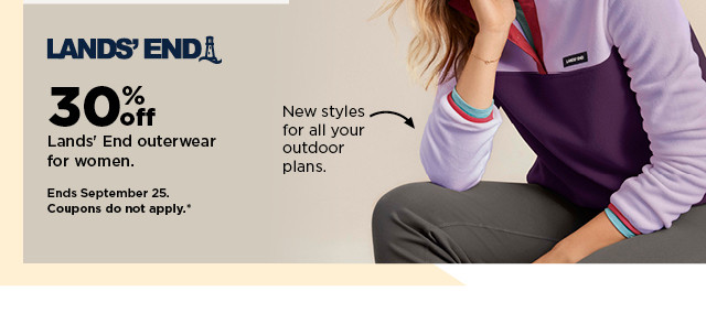 30% off Lands End outerwear for women. shop now.
