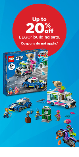 up to 20% off lego building sets. coupons do not apply. shop now.