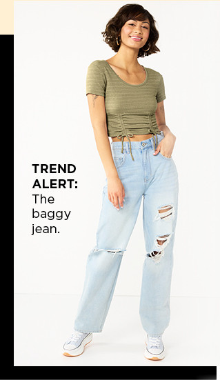 trend alert. shop the baggy jean. shop now.