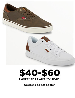 $40 to $60 Levi's sneakers for men. shop now.