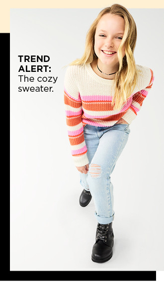 trend alert: the cozy sweater. shop now.