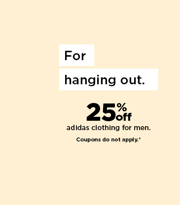 25% off adidas clothing for men. coupons do not apply. shop now.