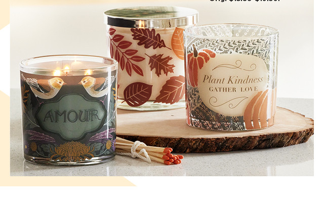 11.99 plus save with coupon sonoma goods for life candles. shop now.