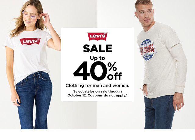 40% off levi's clothing for men and women. shop now.