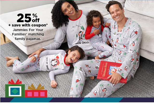 25% off jammies for your families matching family pajamas. shop now.