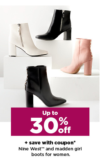 up to 30% off plus save with coupon nine west and madden girls boots for women.  shop now.