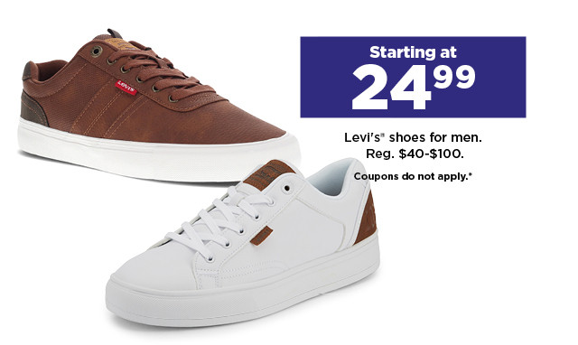 starting at 24.99 Levi's shoes for men. shop now.