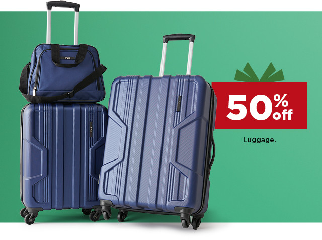 50% off luggage. shop now.