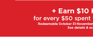 earn $10 kohls cash for every $50 spent. not valid on sephora at kohl's. shop now.