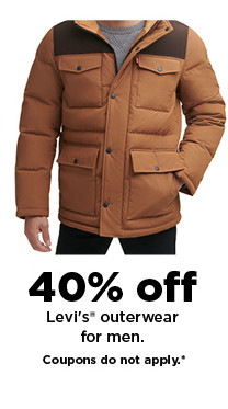 40% off levis outerwear for men. coupons do not apply. shop now.