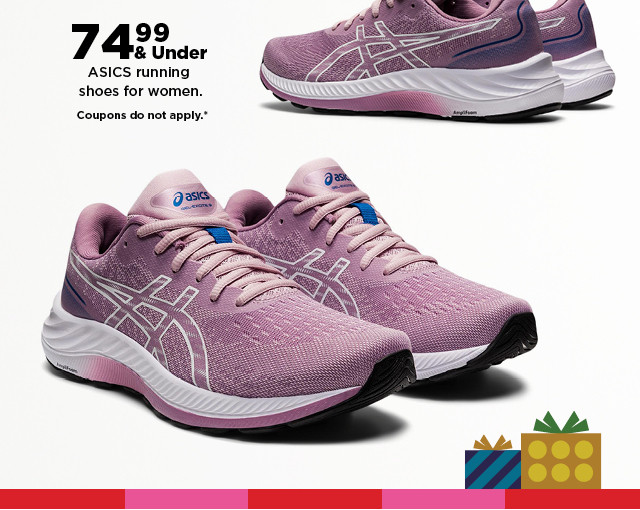 74.99 & under ASICS running shoes for women. shop now.