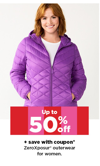 up to 50% off zeroxposur outerwear for women. shop now.