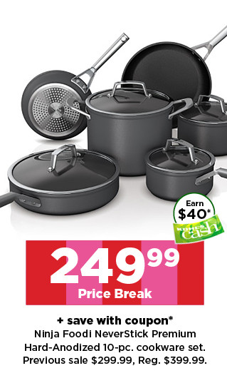 249.99 plus save with coupon on ninja foodi neverstick premium cookware set. shop now.