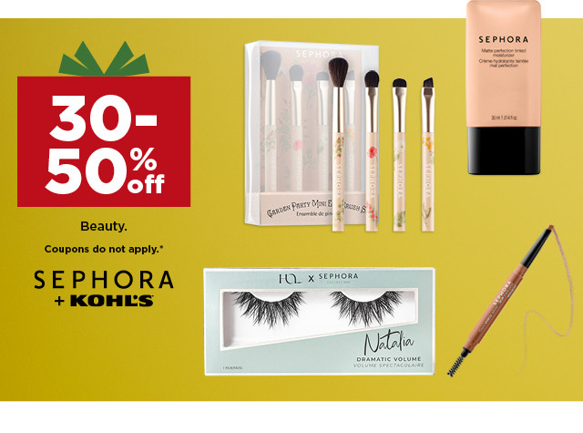 30 to 50% off beauty. shop now.