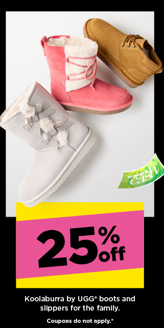 25% off koolaburra by ugg boots and slippers for the family. shop now.