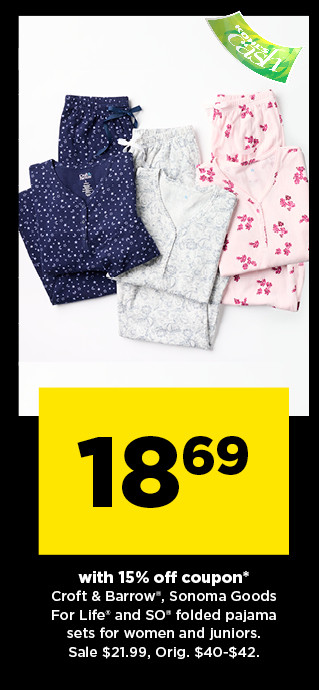 18.69 with 15% off coupon pajama sets for women.