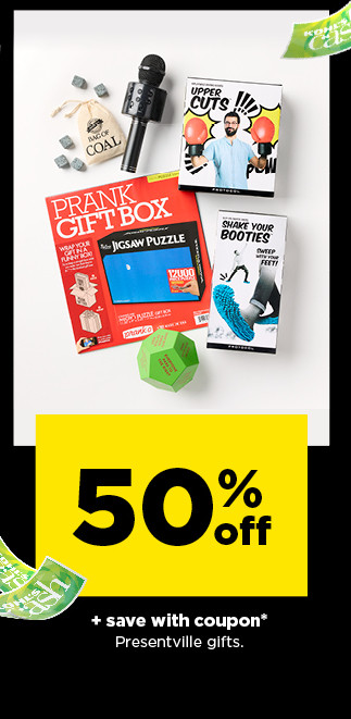 50% off plus save with coupon presentville gifts. shop now.