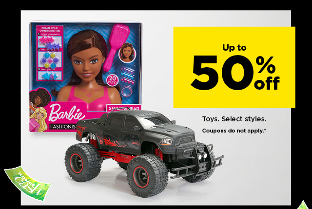 up to 50% off toys. coupons do not apply. shop now.