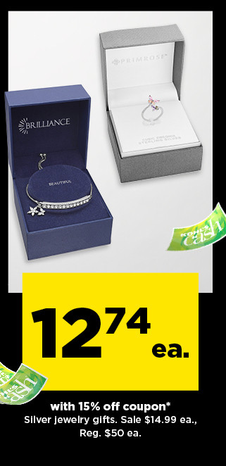 12.74 each with 15% off coupon silver jewelry gifts. sale 14.99 each.