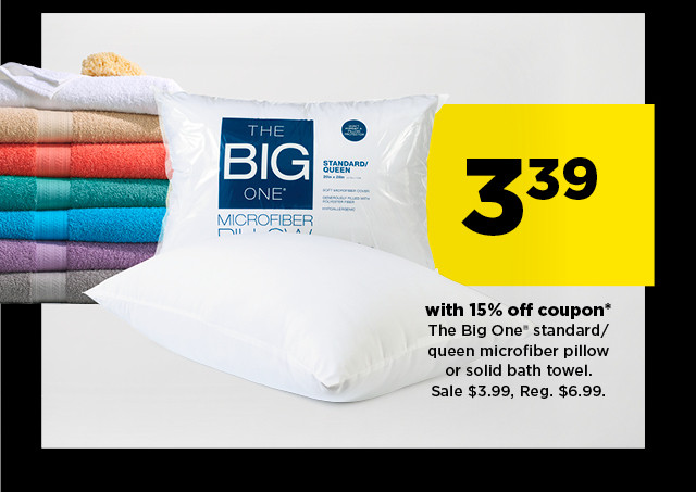 Kohl's the big outlet one microfiber pillow