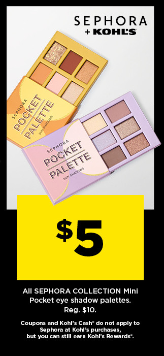 $5 all sephora collection mini pocket eye shadow palettes. shop now.