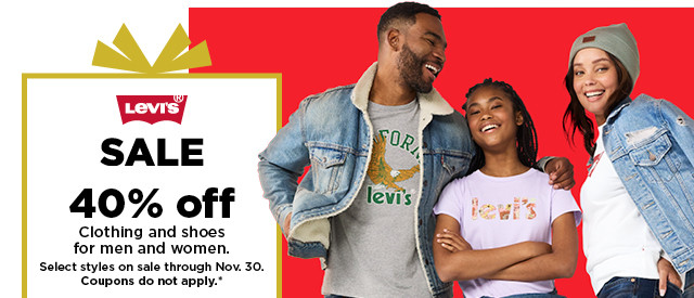40% off clothing and shoes for men and women. coupons do not apply. shop now.