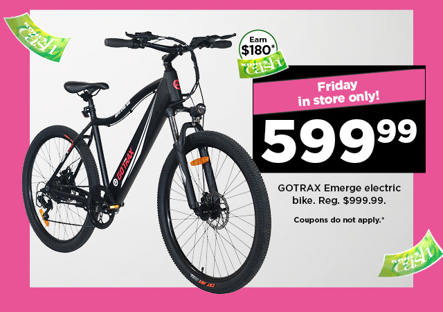 599.99 gotrax emerge electric bike. shop now.