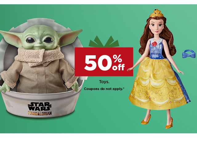 50% off toys. coupons do not apply.