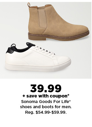 39.99 plus save with coupon sonoma goods for life shoes and boots for men. shop now.