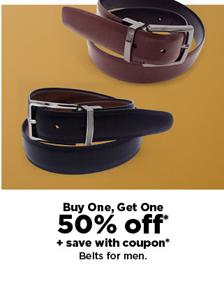 buy one get one 50% off plus save with coupon belts for men. shop now.