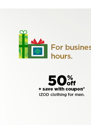 50% off plus save with coupon izod clothing for men. shop now.