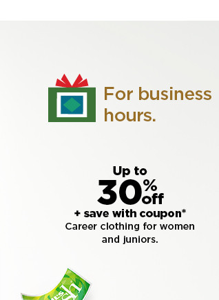 up to 30% off plus save with coupon career clothing for women and juniors. shop now.