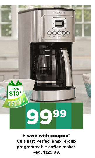 99.99 plus save with coupon cuisinart perfectemp 14 cup programmable coffee maker. shop now.