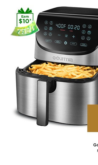 89.99 plus save with coupon gourmia 8 quart digital stainless steel air fryer. shop now.