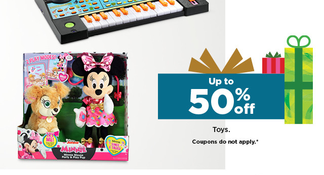 up to 50% off toys. coupons do not apply. shop now.